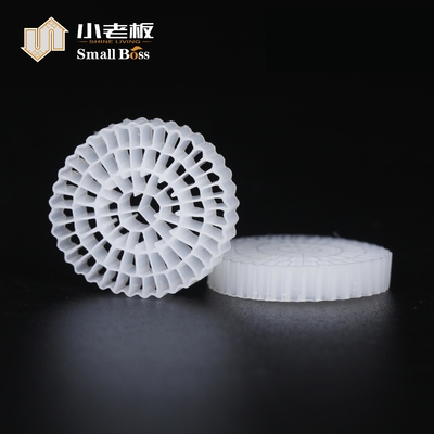 Buy Sample 75 Holes Large Surface Area White Reliable MBBR Media Bio Filter Media For RAS online manufacture