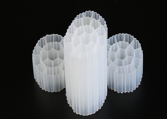 Virgin HDPE Material MBBR Plastic Filter Media White Color For Wastewater Treatment