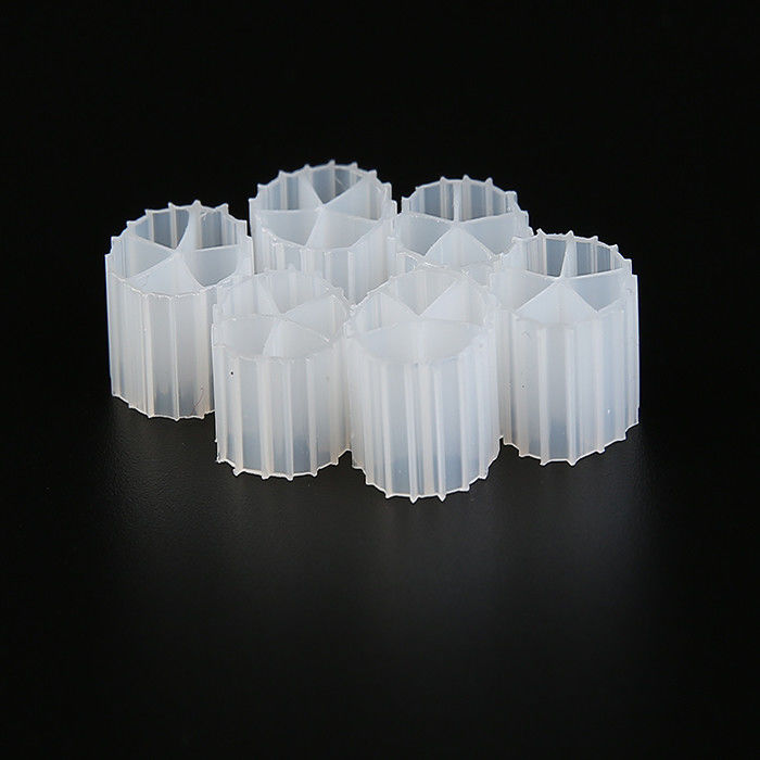 White 5 Holes Virgin HDPE Filter Media Long Life Size 10mm X 7mm