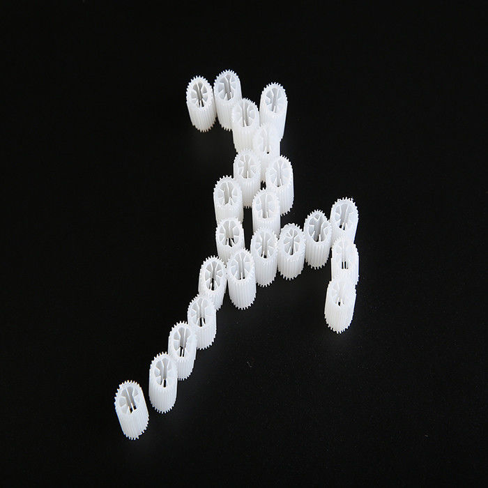 Virgin MBBR Bio Media Heavy Size 5*10mm White Virgin HIPS Material Plastic Biocell