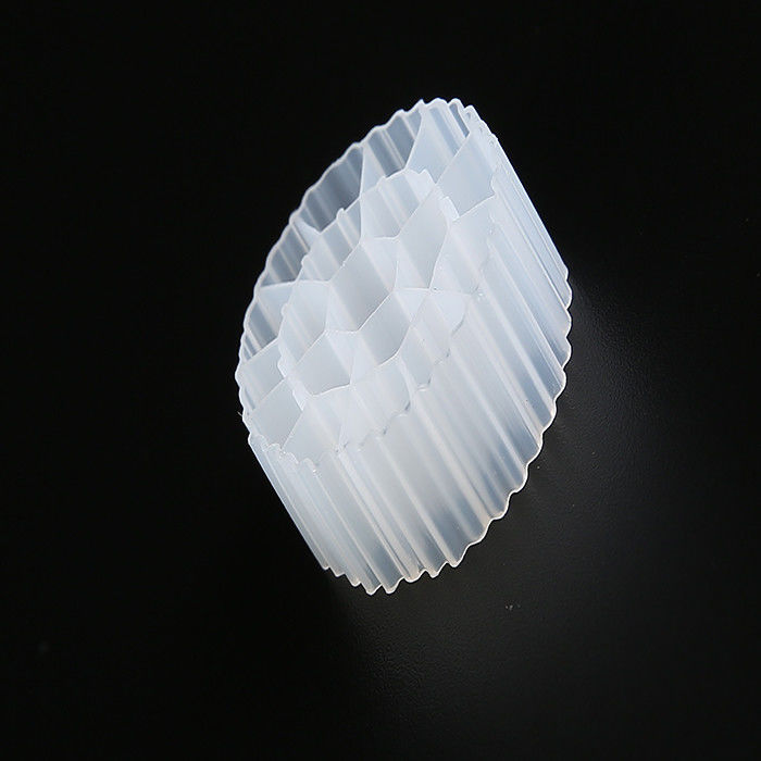 White Color MBBR Media With Virgin HDPE Material And 25*12mm Size For Waste Water Treatment