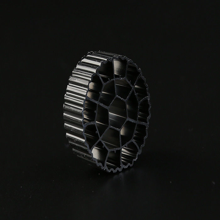 Black Color MBBR Bio Media With Activated Carbon And Virgin HDPE Material