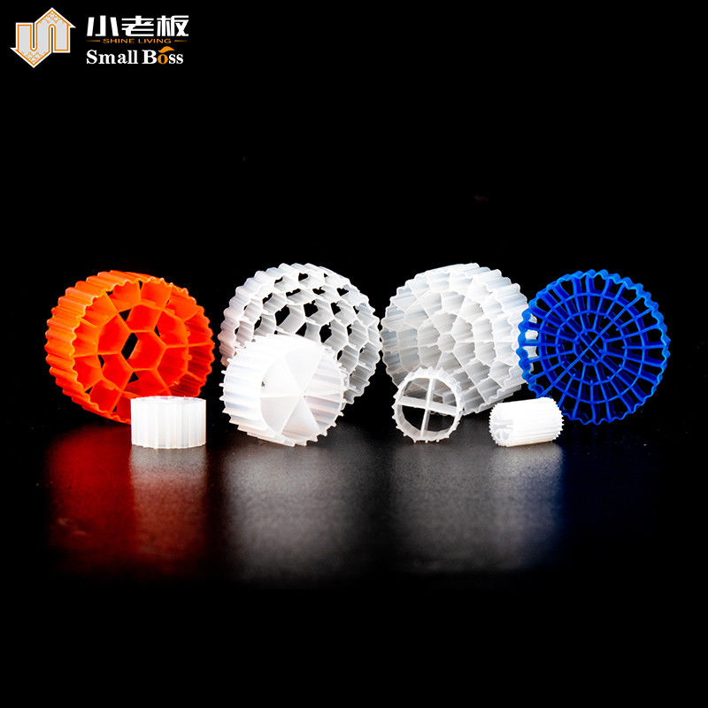 Active Mould MBBR Biomass Filter 25*10mm 38 Rooms Aquatic Salmon Land Based Aquaculture Floating Carrier