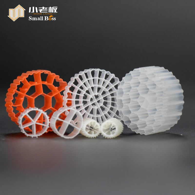 Active Mould MBBR Biomass Filter 25*10mm 38 Rooms Aquatic Salmon Land Based Aquaculture Floating Carrier