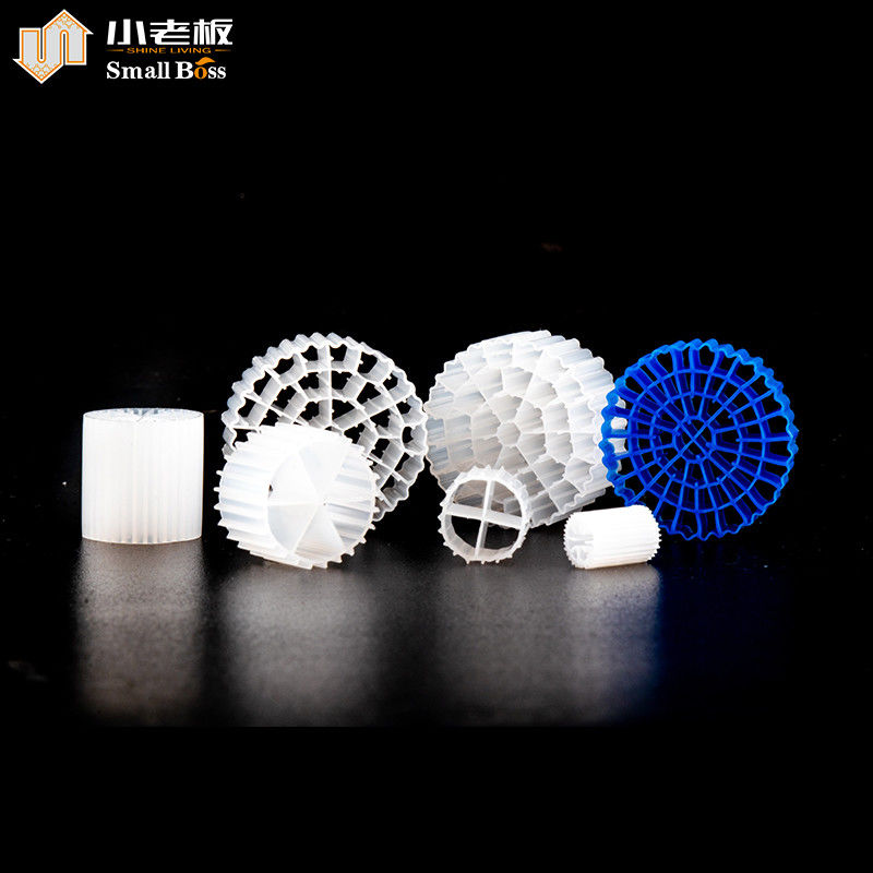 PE38 Moving Bed Biofilm Reactor White Natural Color Virgin HDPE Material Mbbr Carrier