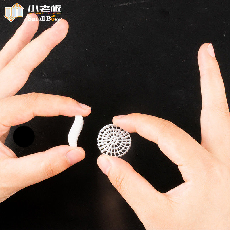 Mbbr Aquarium Filter PE Plastic Material 1600M2/M3 For Fish Farming