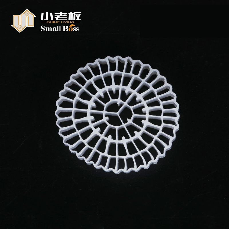 Sample 75 Holes Large Surface Area White Reliable MBBR Media Bio Filter Media For RAS