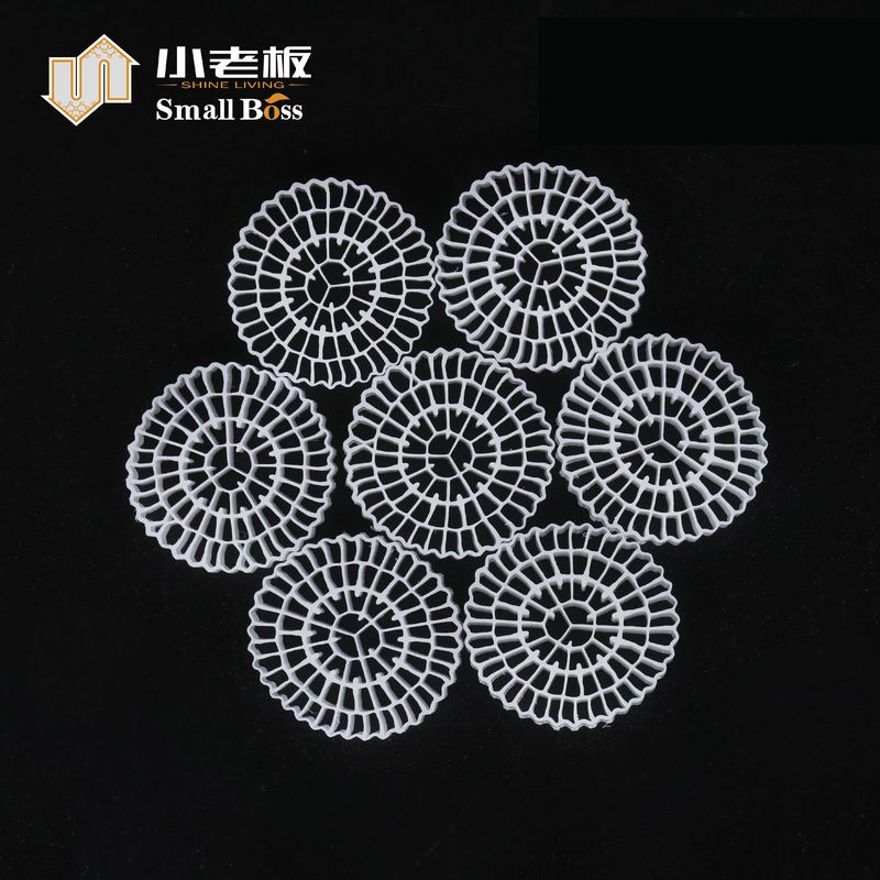Sample 75 Holes Large Surface Area White Reliable MBBR Media Bio Filter Media For RAS