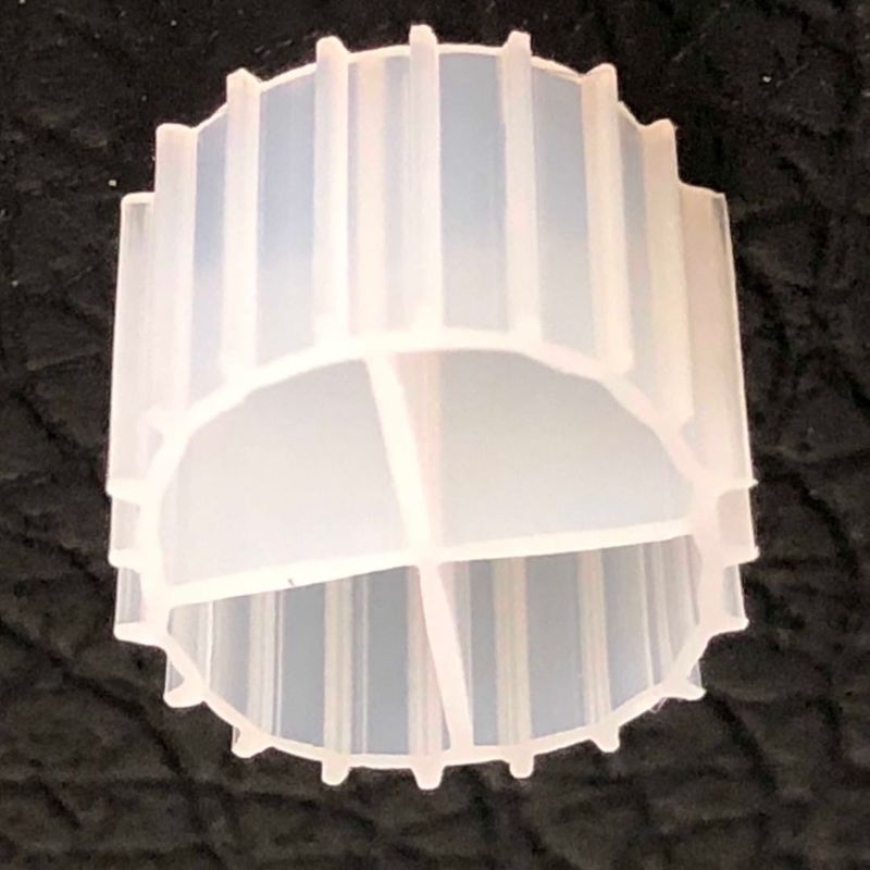 White Color MBBR Filter Media With Virgin HDPE Material And Long Life Span For RAS