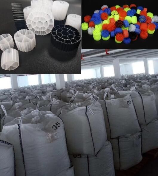 Virgin HDPE Material White Color MBBR Filter Bio Medias For Water Treatment