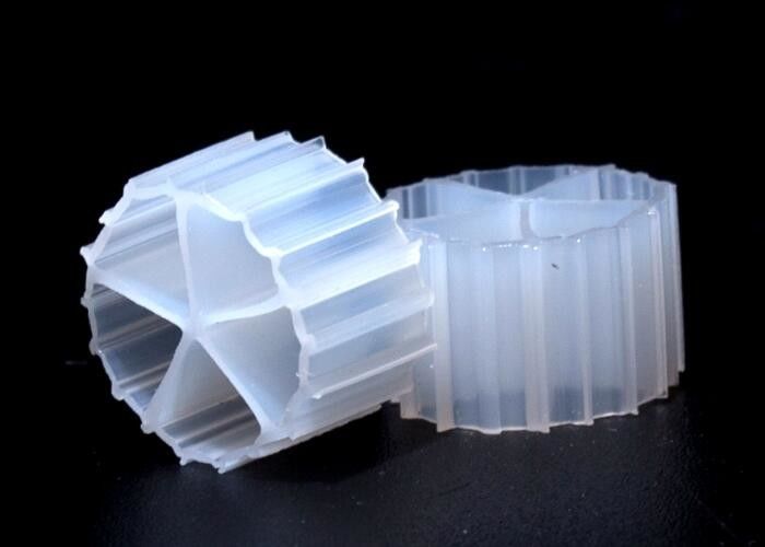 10*7mm MBBR Filter Media Virgin HDPE Material White Color Bio Medias For Water Treatment