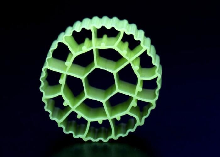 Yellow Mbbr Plastic Bio Balls Filter Media For Aquarium 25mm X 12mm Hot Mould