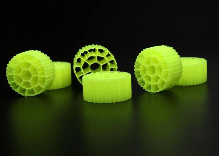 Yellow Mbbr Plastic Bio Balls Filter Media For Aquarium 25mm X 12mm Hot Mould