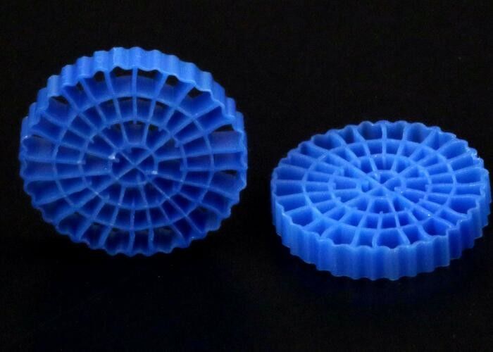 big surface area 25*4mm and white color virgin HDPE material MBBR biofilm media