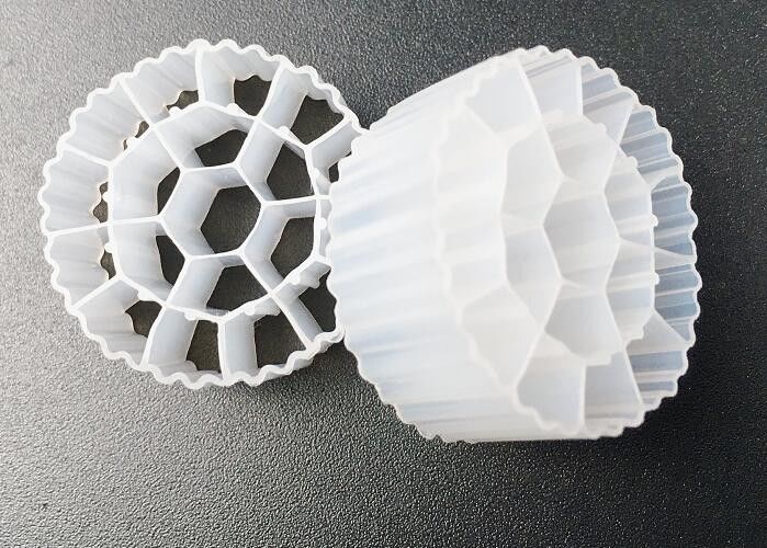 19 Holes 25*10mm White Biomass Filter Carrier UV Resistant Biofilm Media