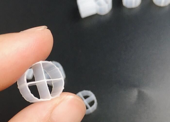 HIPS White Color Plastic Bio Media , Moving Bed Biofilter 12*9mm Size