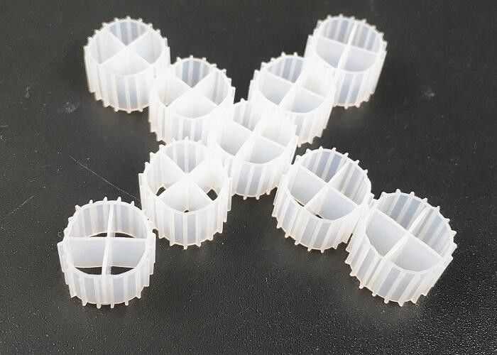 Popular 11*7mm white color and virgin HDPE material MBBR bio balls for aquariums