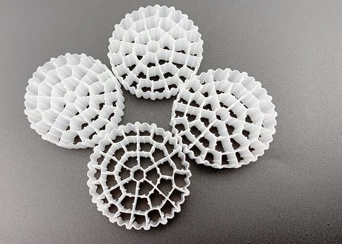 FDA PE37 25*10MM White HDPE MBBR Floating Filter Media