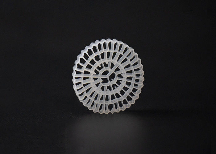 Virgin HDPE Material MBBR Bio Media White Color And 25*4mm Size High Surface Area MBBR