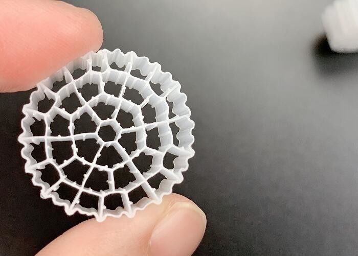 Virgin HDPE 25*10MM White Color MBBR Plastic Filter Media Large Surface Area