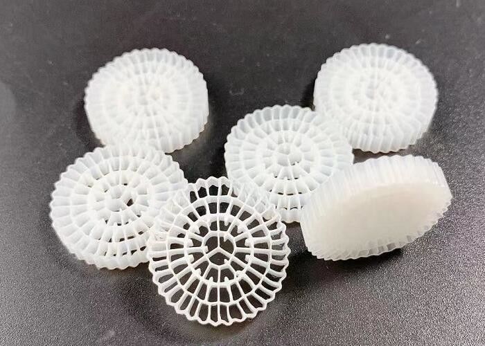 HDPE Mbbr Carrier Bio Filter For Fish Farm Suspended Beds 25x4MM