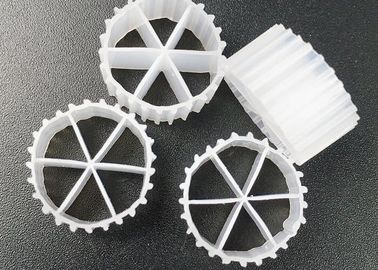 Fish Farming White Mbbr Filter Biocell Water Treatment 16*10mm Big Area