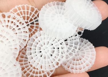 Pond Biomass Carrier K3 Mbbr Media For Biological Filtration 25*4mm biopipe IFAS water treatment white color HDPE