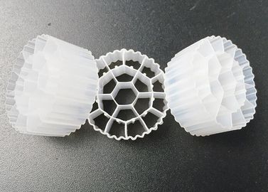 19 Holes 25*10mm White Biomass Filter Carrier UV Resistant Biofilm Media