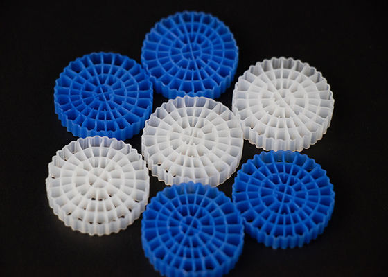 RAS White Plastic Filter Media MBBR K5 For Fish Farm , Water Treatment