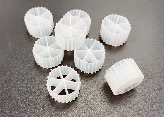 White Color FDA Safty HDPE Material Moving Bed Biofilm Reactor Life Span 15 Years